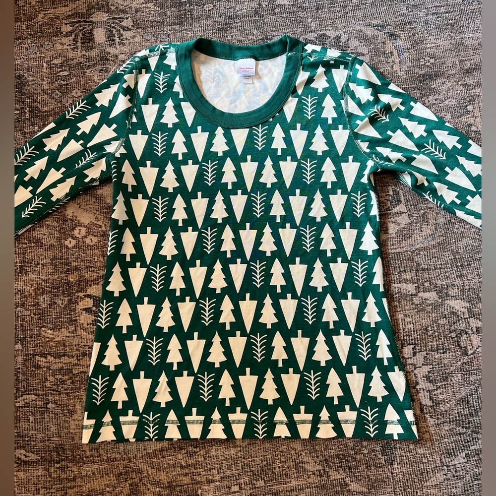 Hanna Andersson Women's Long John Top In Organic Cotton Tree Large